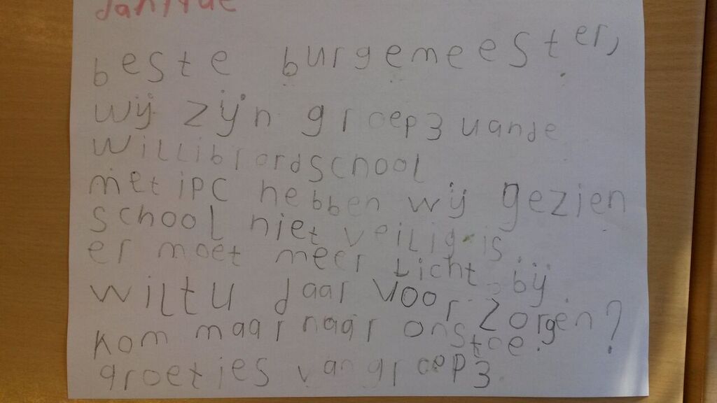 Brief aan de burgemeester