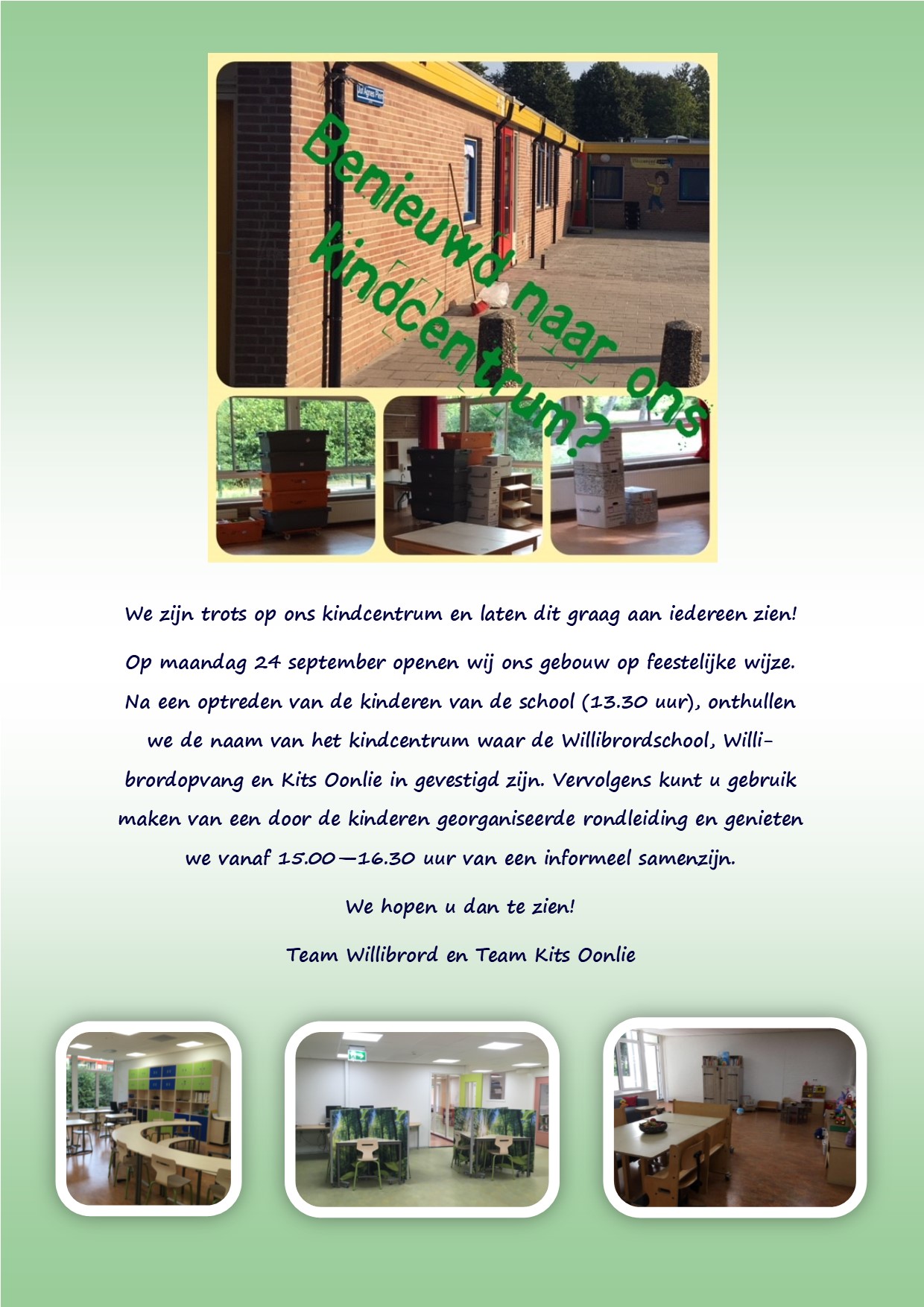 We gaan het gebouw openen!