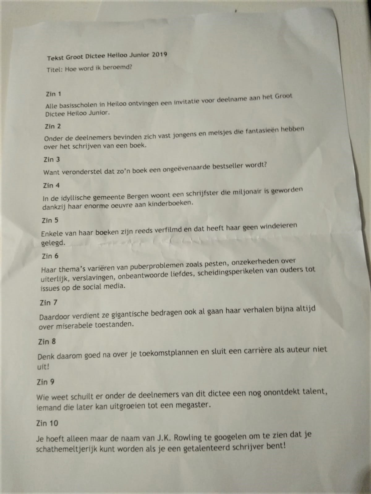 De week van groep 7/8