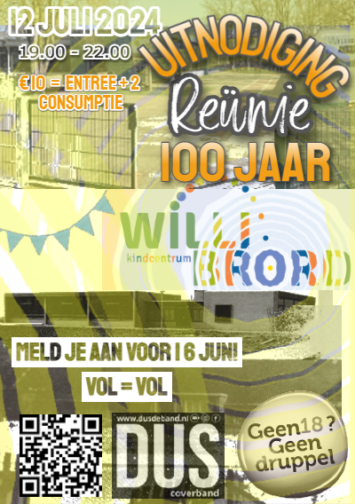 Link inschrijven reünie 100-jarig bestaan